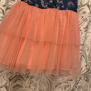 Little Lass Dress 3T Blue Jean top with unicorns/pinkttangerine tutu